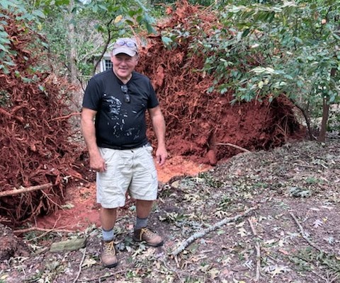 Tim Quattlebaum, owner of TLC Handyman Services, on a job site in the Upstate